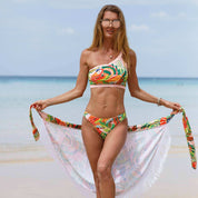 Vintage Printed Three Piece Swimwear