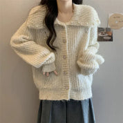 Pearl Accent Button-Up Cardigan