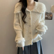 Pearl Accent Button-Up Cardigan
