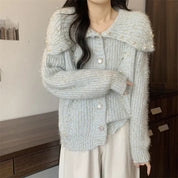 Pearl Accent Button-Up Cardigan