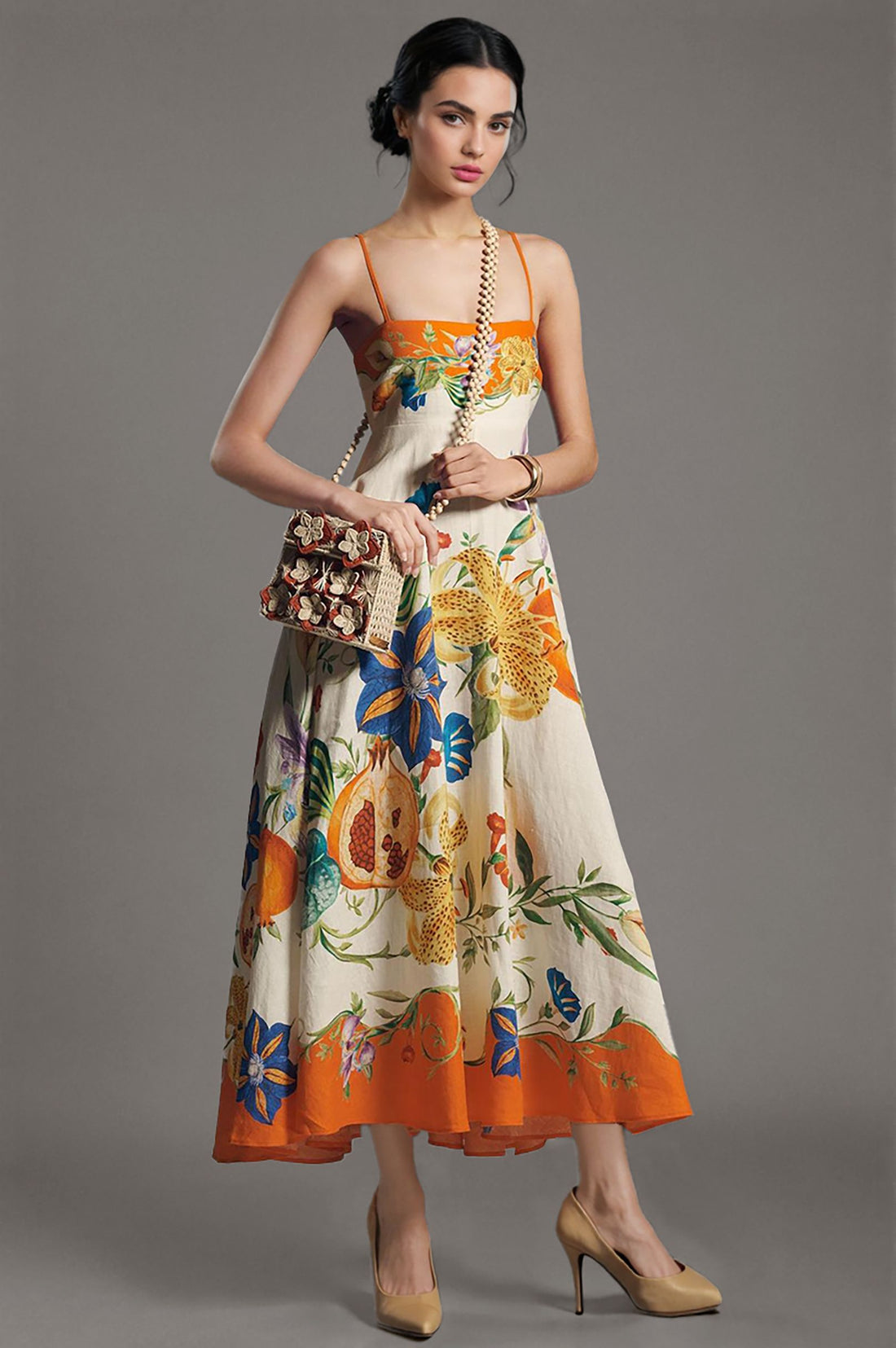 Multicolored Floral Midi Sundress