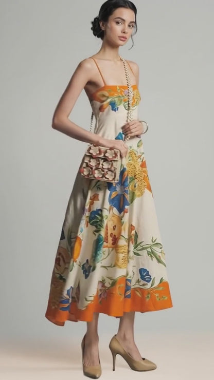 Multicolored Floral Midi Sundress