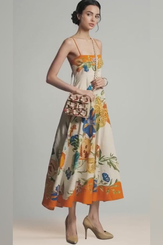 Multicolored Floral Midi Sundress