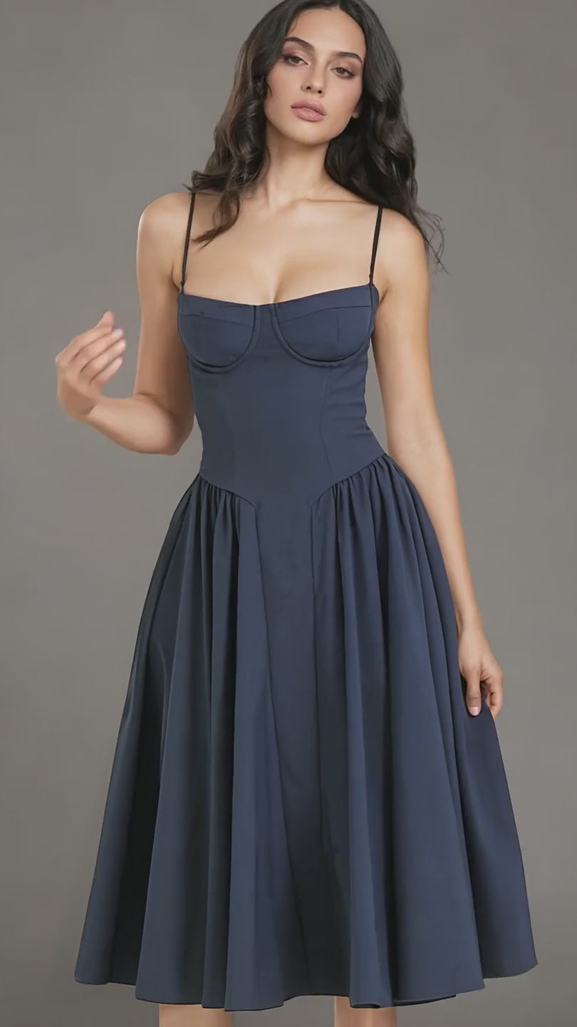 Waist Fit and Flare Midi Sundress