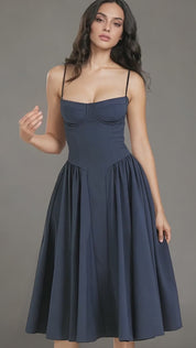 Waist Fit and Flare Midi Sundress