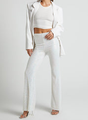 High Waisted Sequins Trousers