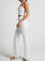 High Waisted Sequins Trousers