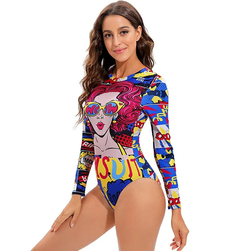 Cartoon Printed Swimsuit