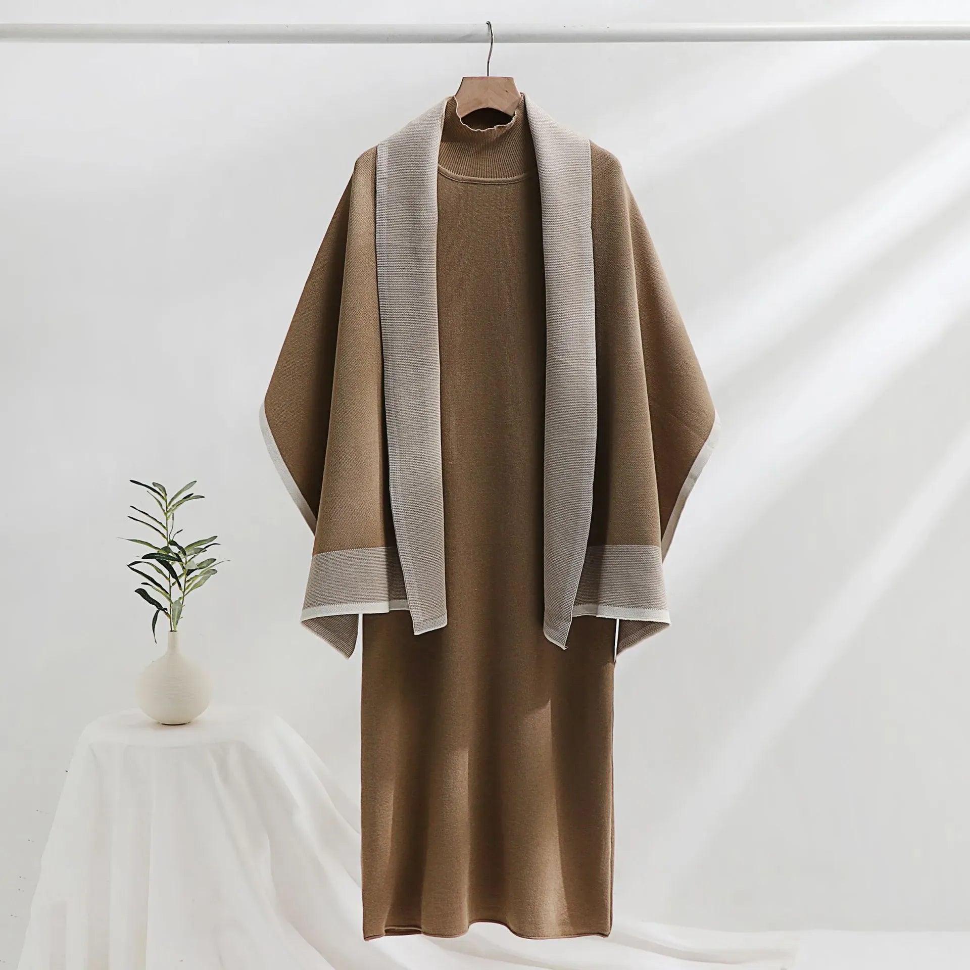 Knitted Winter Two Piece Set