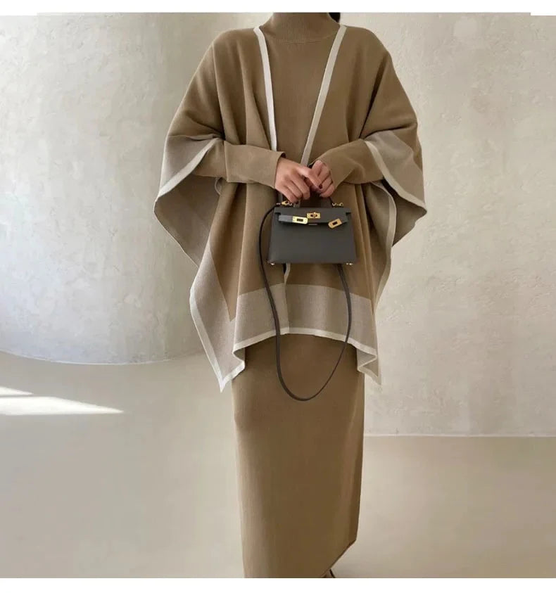 Knitted Winter Two Piece Set