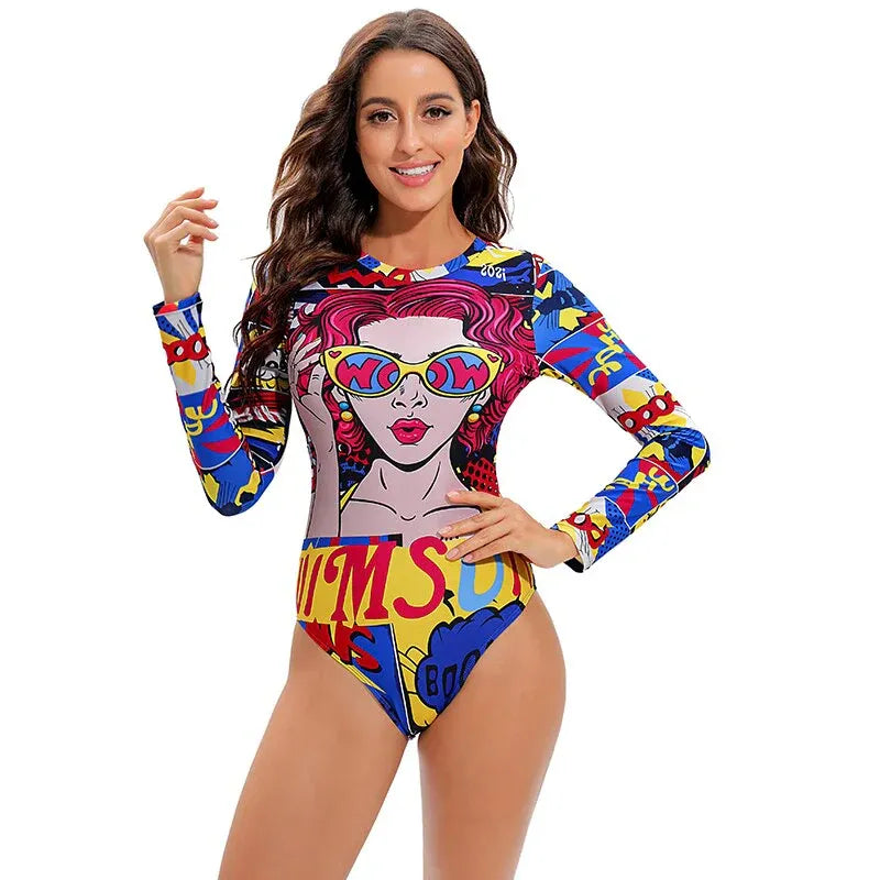 Cartoon Printed Swimsuit