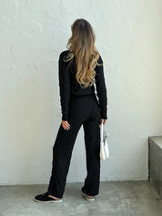 Checkerboard Knitted Two Piece Set