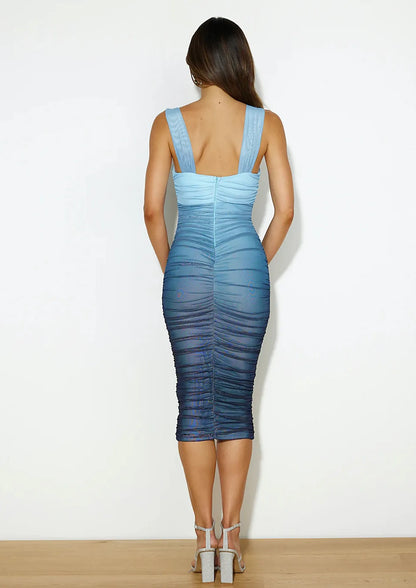 Gradient Mesh Bodycon Dress