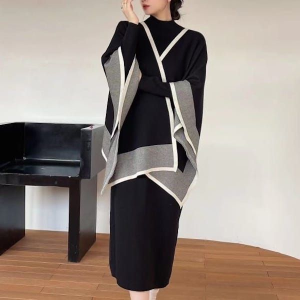 Knitted Winter Two Piece Set