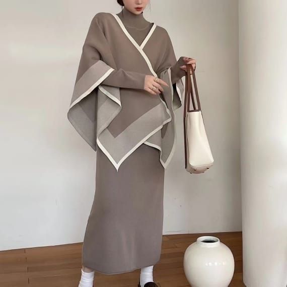 Knitted Winter Two Piece Set